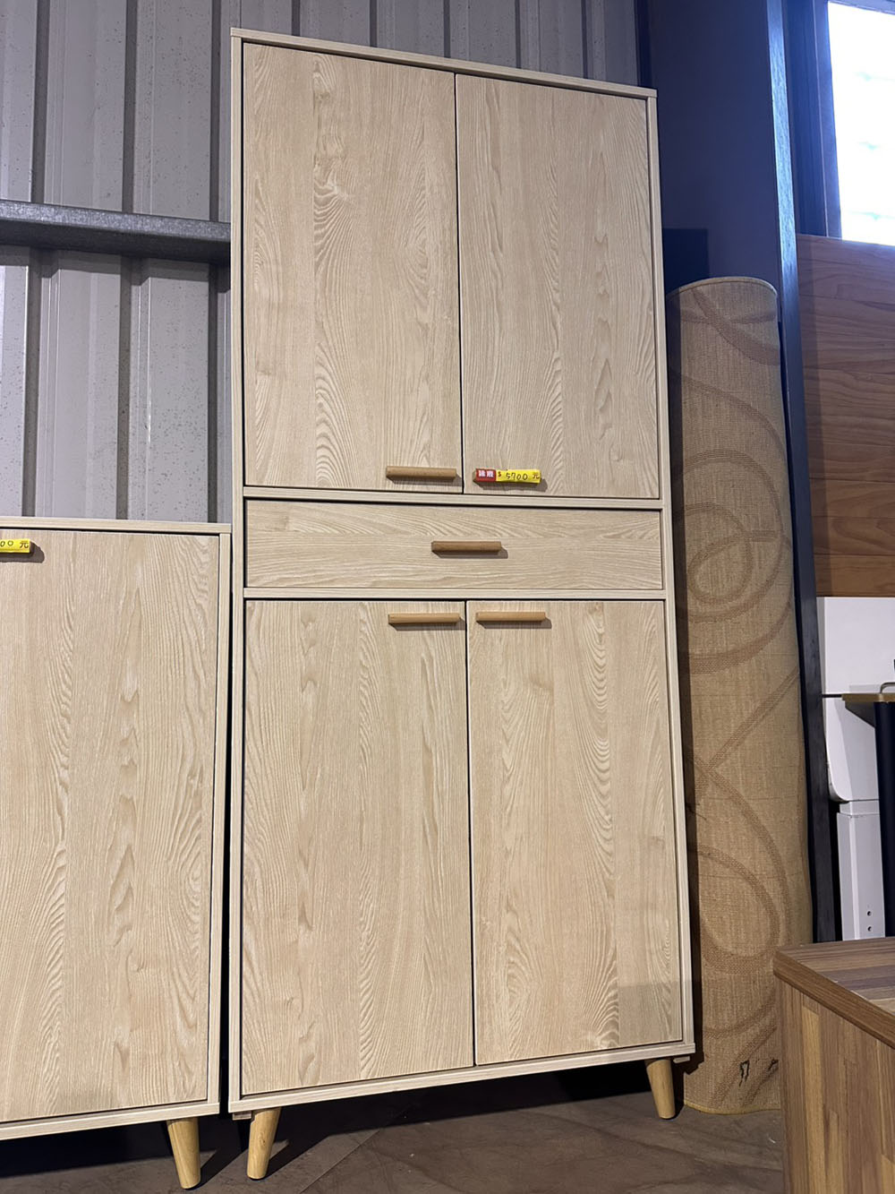 淺木紋四門收納櫃